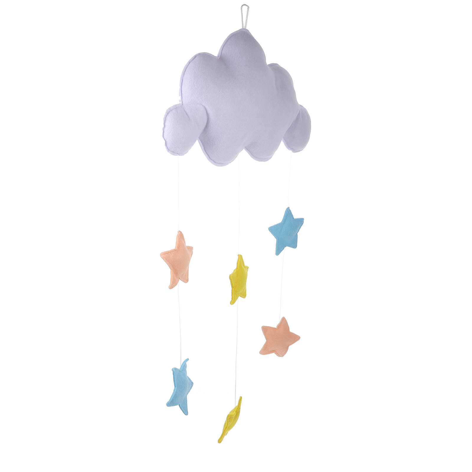 Baby Nursery Light Fixture - Lovely Cloud Star Felt Wall Hanging