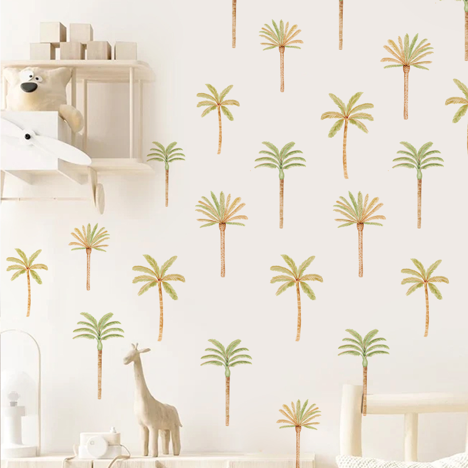 Boho Coconut Palm Tree Wall St - Baby Nursery Decor Girl 评论和价格