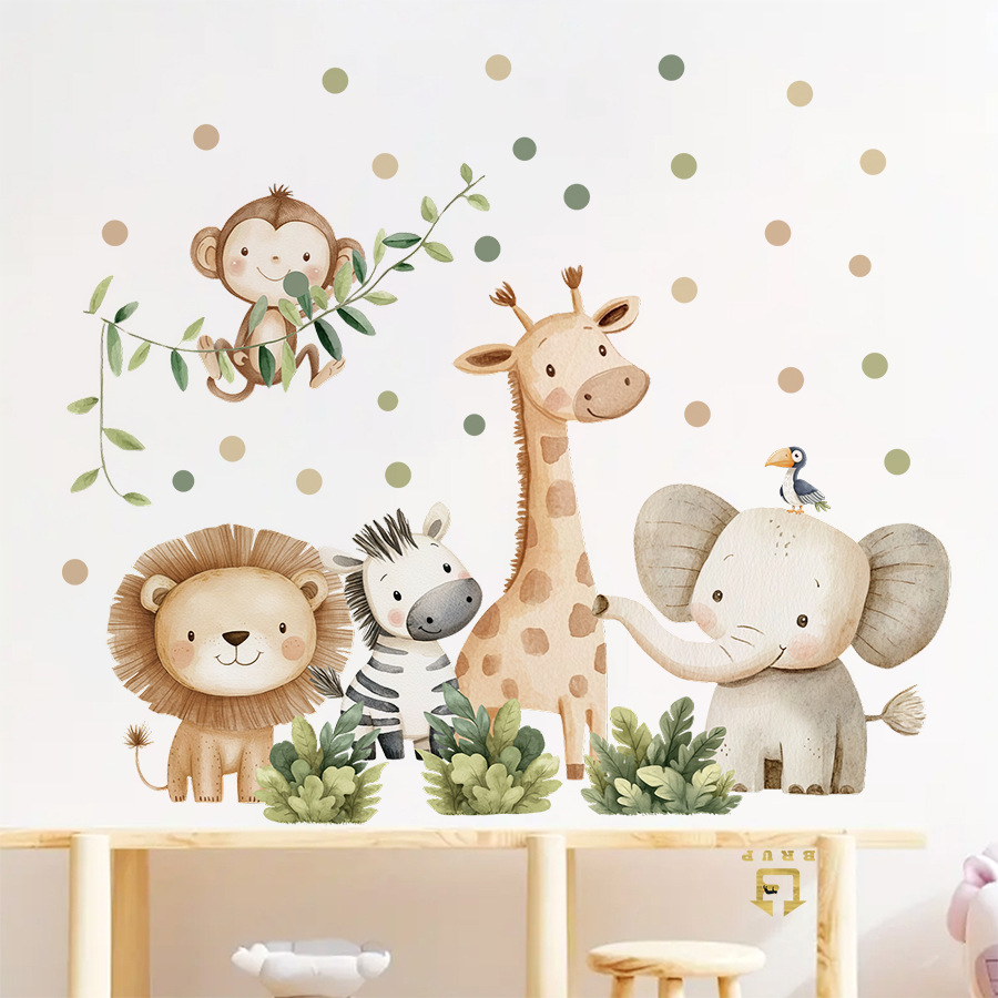 Boho Forest Animals Wall Stick - Baby Nursery Decor Girl 评论和价格