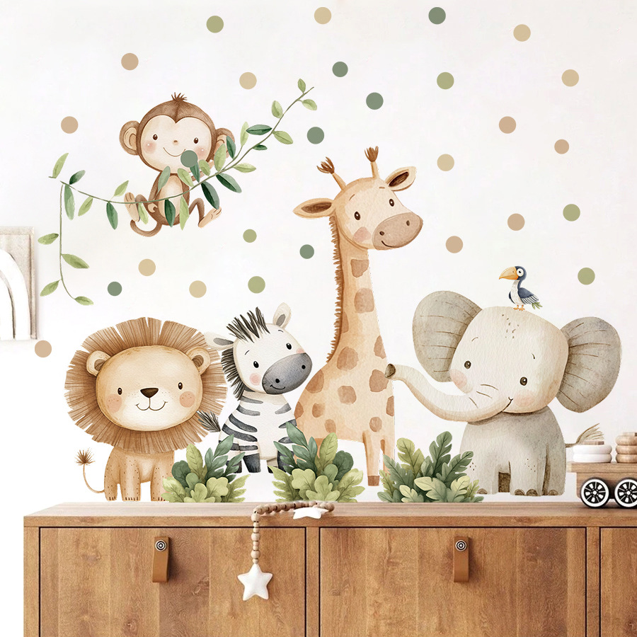 Boho Forest Animals Wall Stick - Baby Nursery Decor Girl 评论和价格