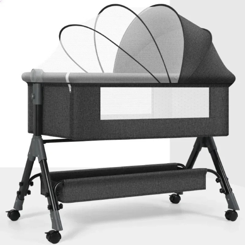 Movable Splicing Crib Foldable - Baby Nursery Trolley 评论和价格