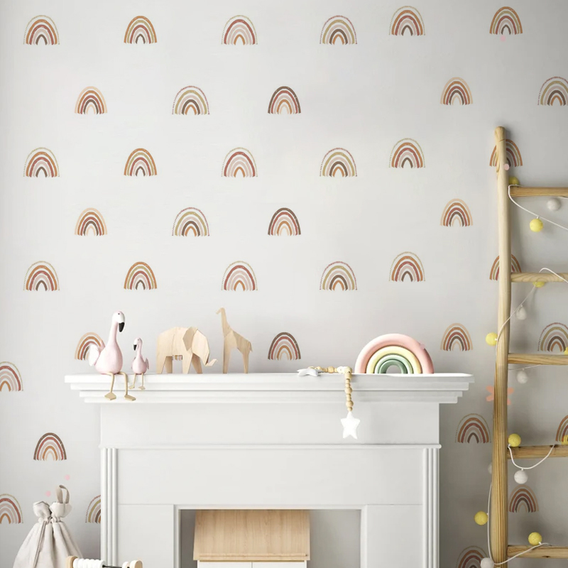 Boho Rainbow Wall Decals Wall  - Baby Nursery Decor Girl 评论和价格