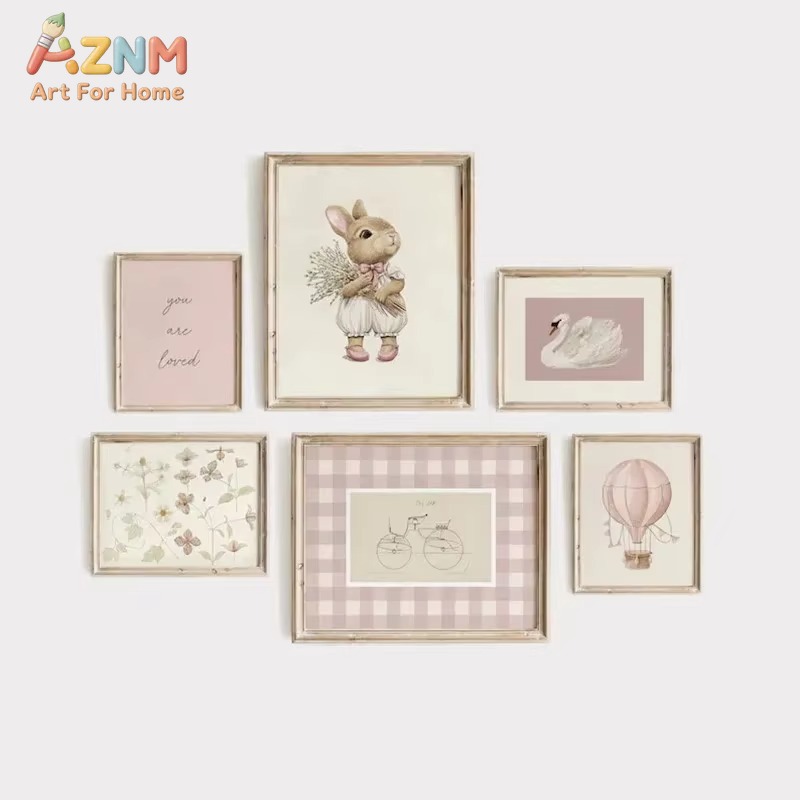 Bunny Nursery Canvas Wall Art  - Baby Nursery Frames 评论和价格