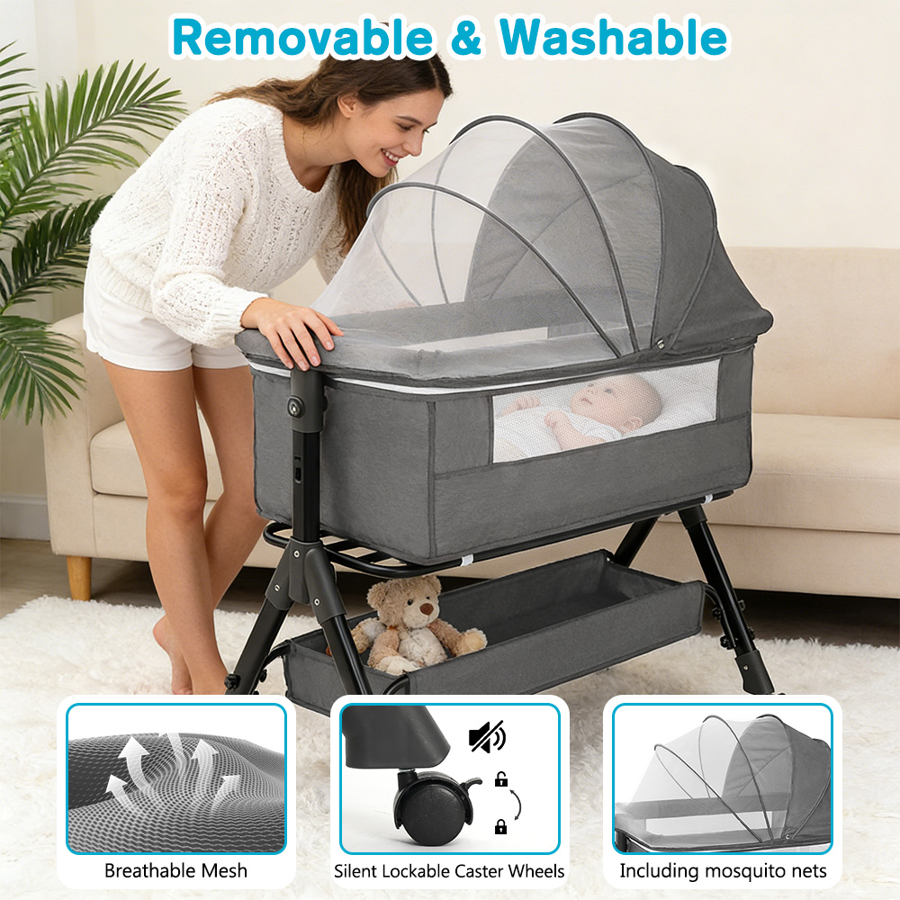 Baby Bassinet 3 in 1 Baby Bass - Baby Nursery Trolley 评论和价格