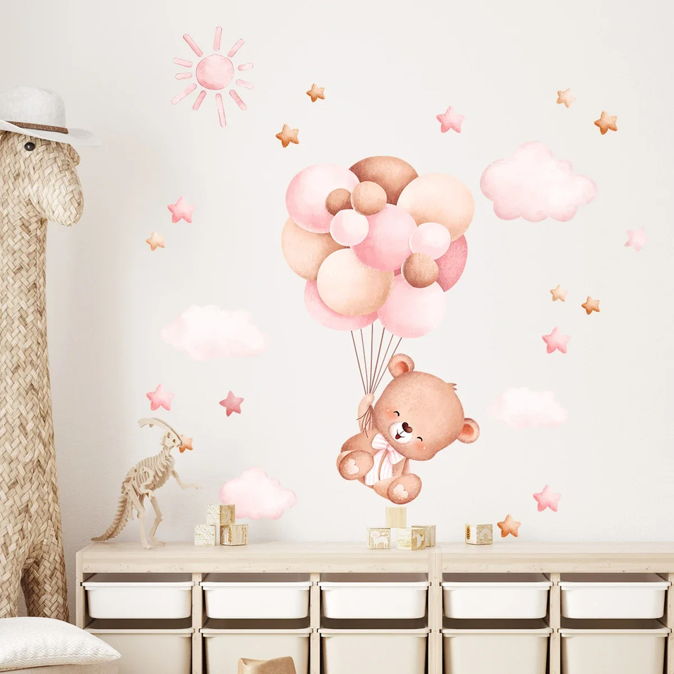 Watercolor Cartoon Balloon Bea - Baby Girl Nursery Quotes 评论和价格