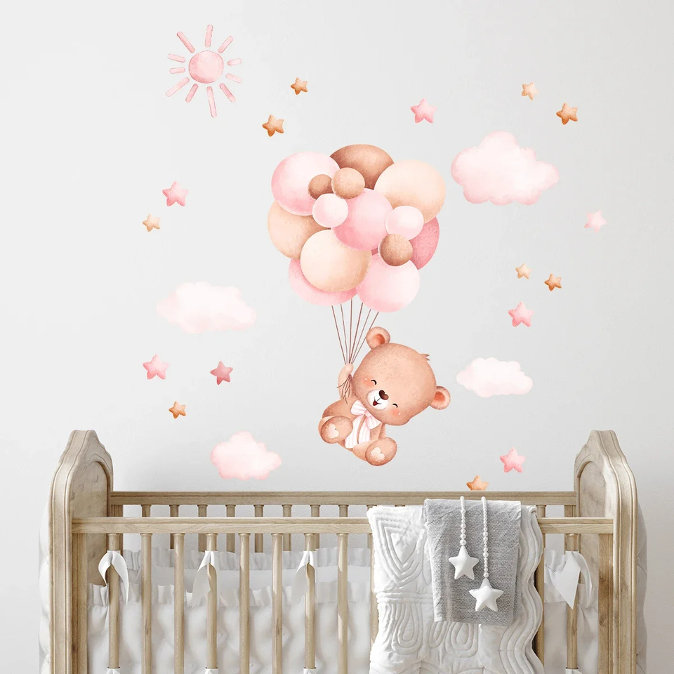 Watercolor Cartoon Balloon Bea - Baby Girl Nursery Quotes 评论和价格