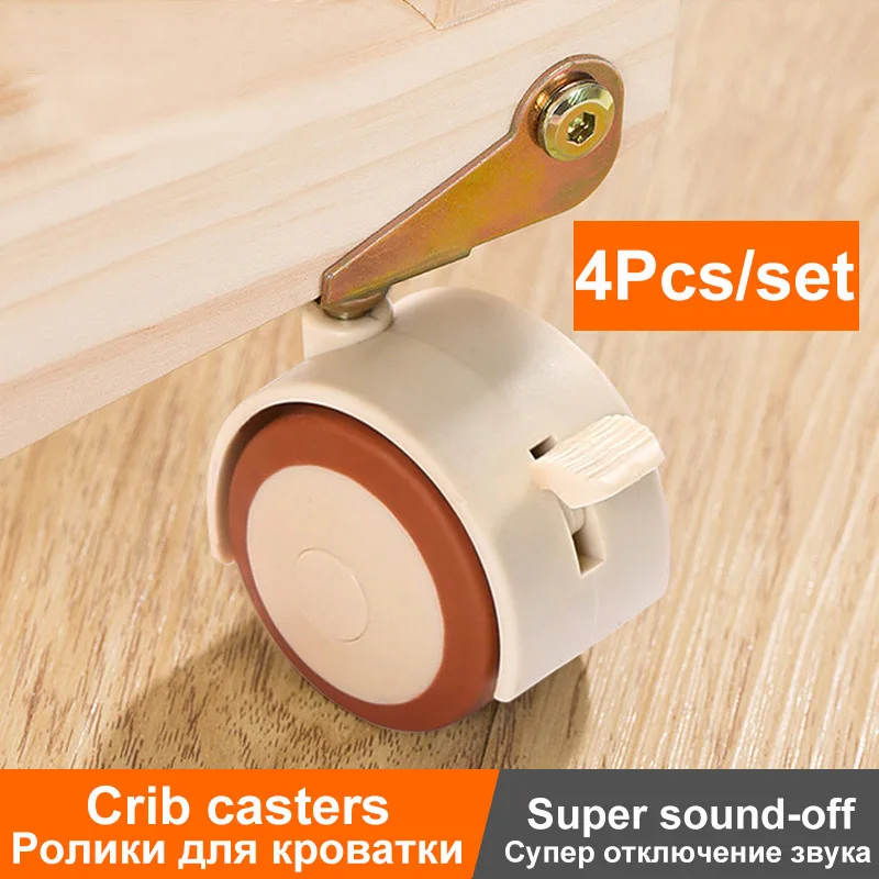 4Pcs 2'' Furniture Crib Swivel - Baby Nursery Trolley 评论和价格
