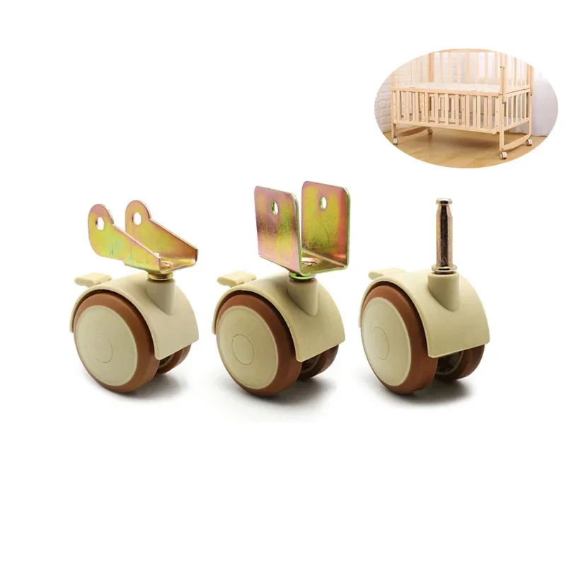2/4Pcs 2'' Furniture Crib Swiv - Baby Nursery Trolley 评论和价格