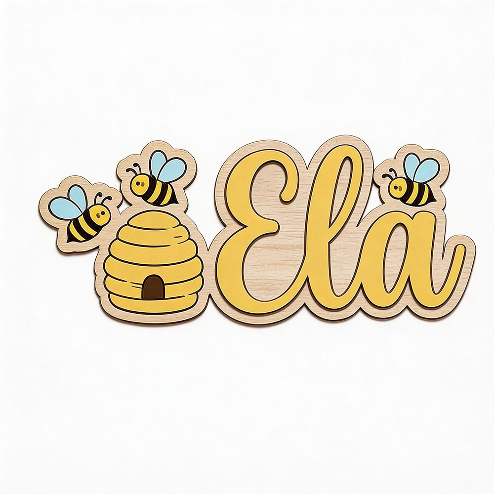 Personalized Cute Bee Hive Nam - Baby Nursery Decor Girl 评论和价格