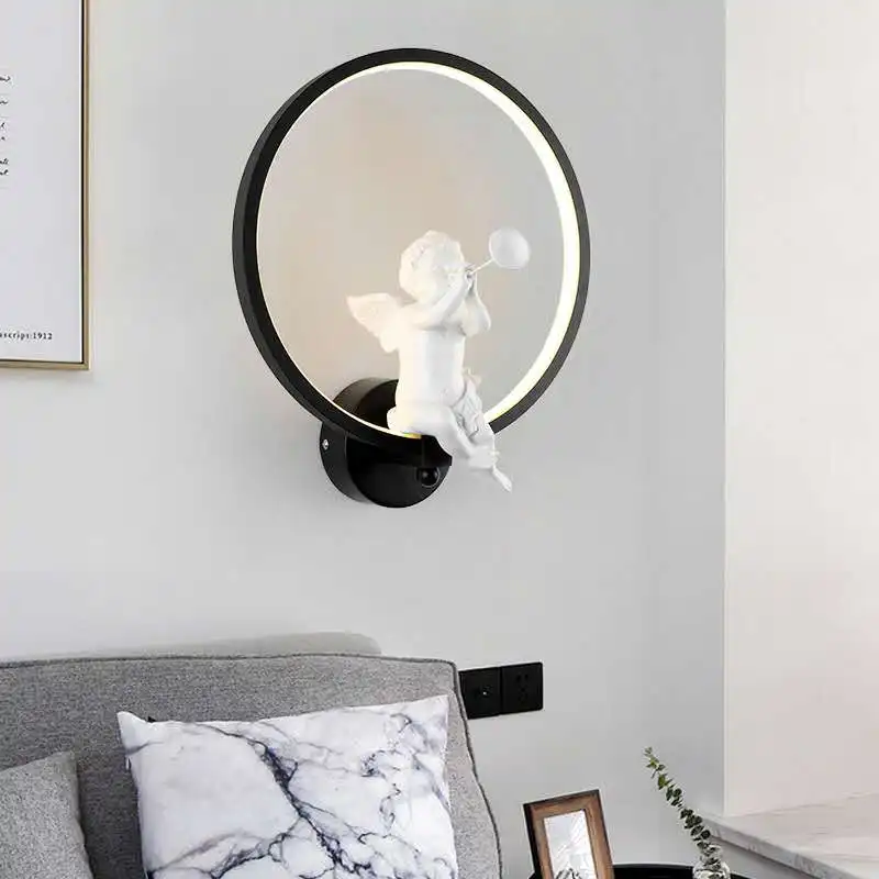 Nordic Warm Angel Wall Lamp Mo - Baby Nursery Wall Lights 评论和价格