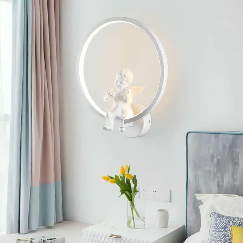 Nordic Warm Angel Wall Lamp Mo - Baby Nursery Wall Lights 评论和价格