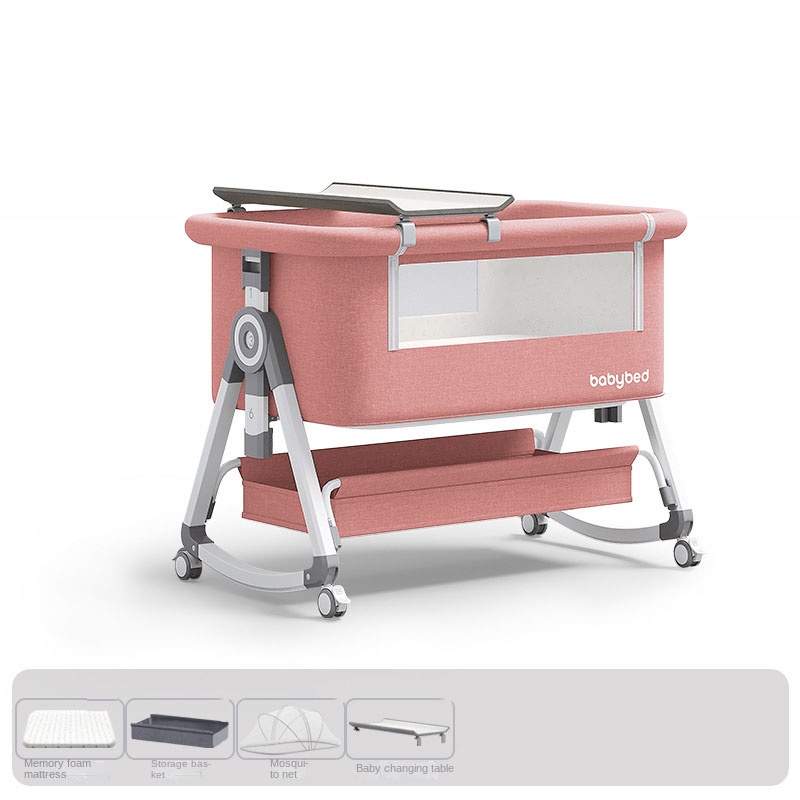 Baby Crib , Portable and Adjus - Baby Nursery Trolley 评论和价格