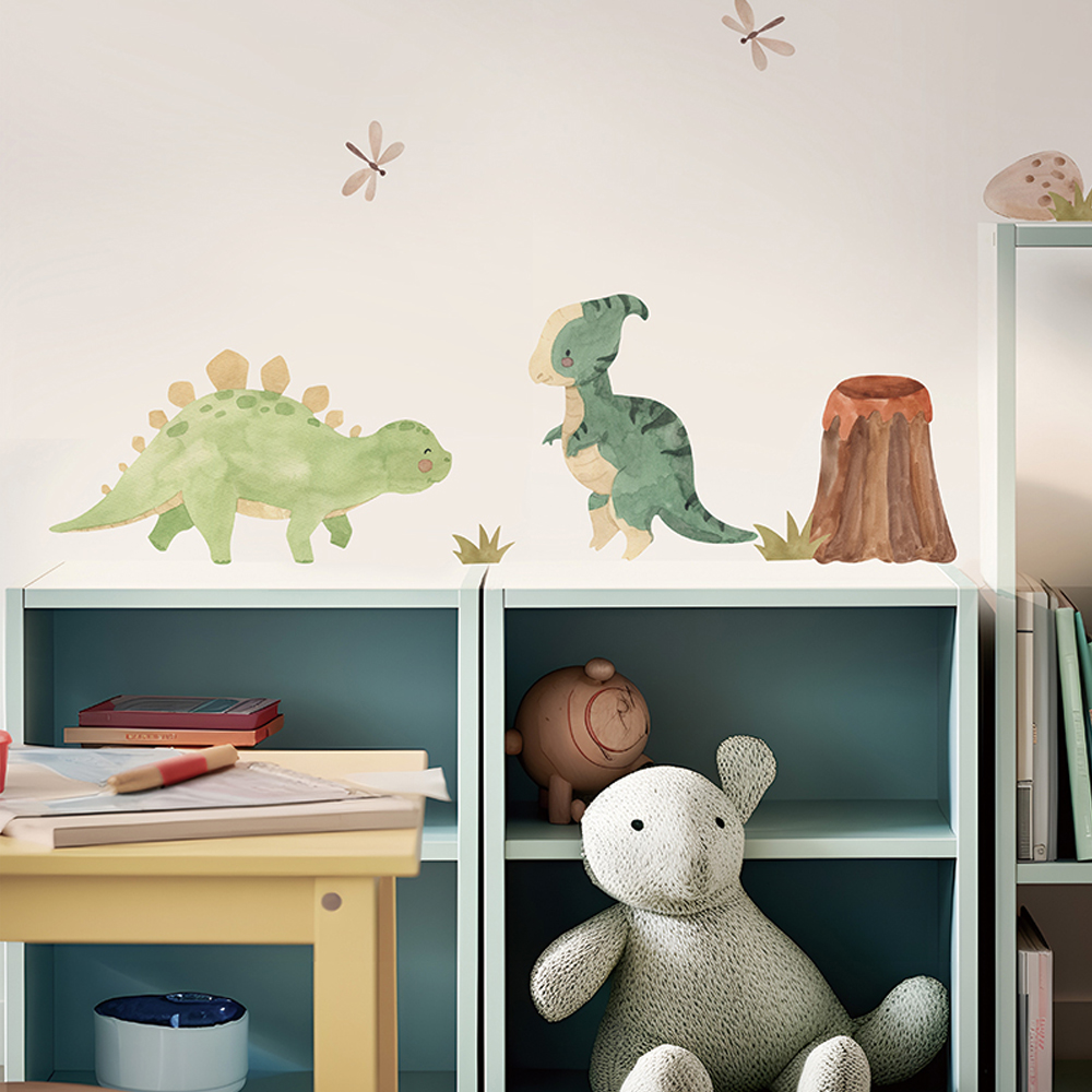 Dinosaur Wall Decals, Dino Alp - Baby Nursery Decor Girl 评论和价格