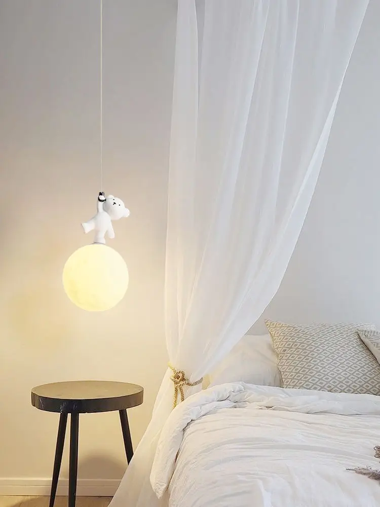 Bear Lamp Cartoon Nursery Beds - Baby Nursery Light Fixture 评论和价格